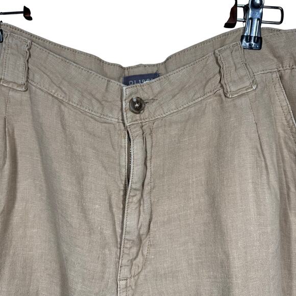 DL1961 Heidi Shorts Women’s Large Brown 100% Linen High Rise Summer Chic Staple - Picture 6 of 13